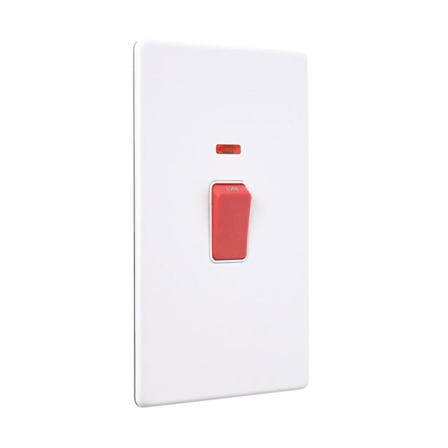 45A Large Plate DP Switch with Neon