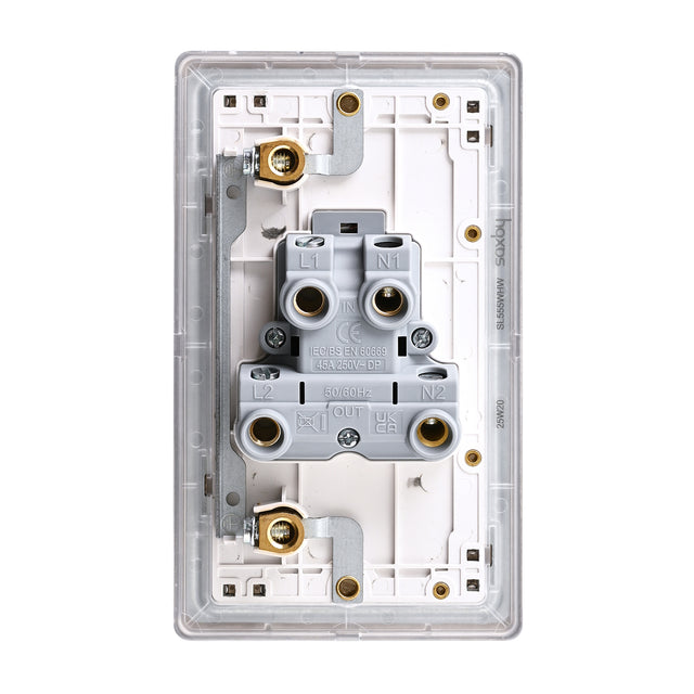 45A Large Plate DP Switch with Neon