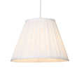 Raye Taper Pleat Silk Shade 30Cm White