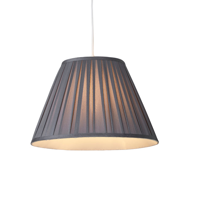 Raye Taper Pleatsilk Shade 40Cm Charcoal