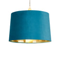 Velvet Drum Shade 30Cm Teal