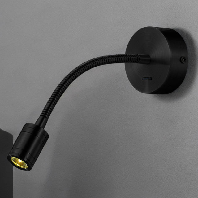 W Led Flexi Arm Reading Spot Light In Matt Black