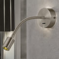 W Led Flexi Arm Reading Spot Light In Satin Nickel