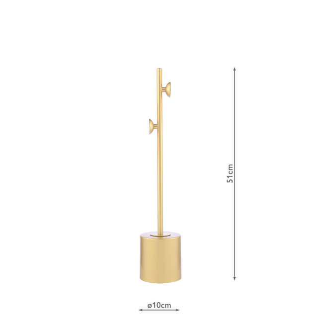 Spiral 2 Light Table Lamp Matt Gold Base Only