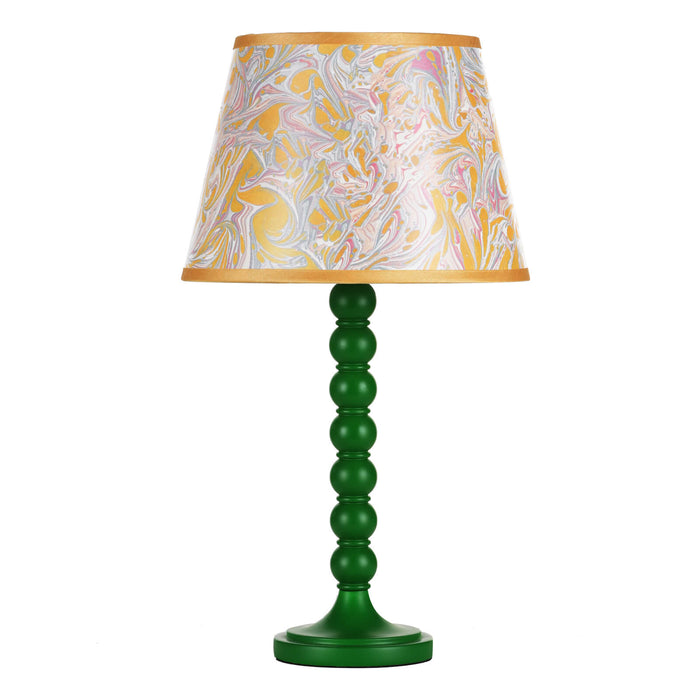 Spool Table Lamp Gloss Green Base Only