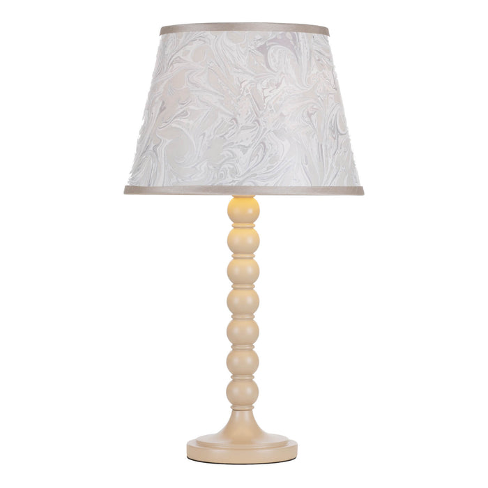 Spool Table Lamp Gloss Taupe Base Only