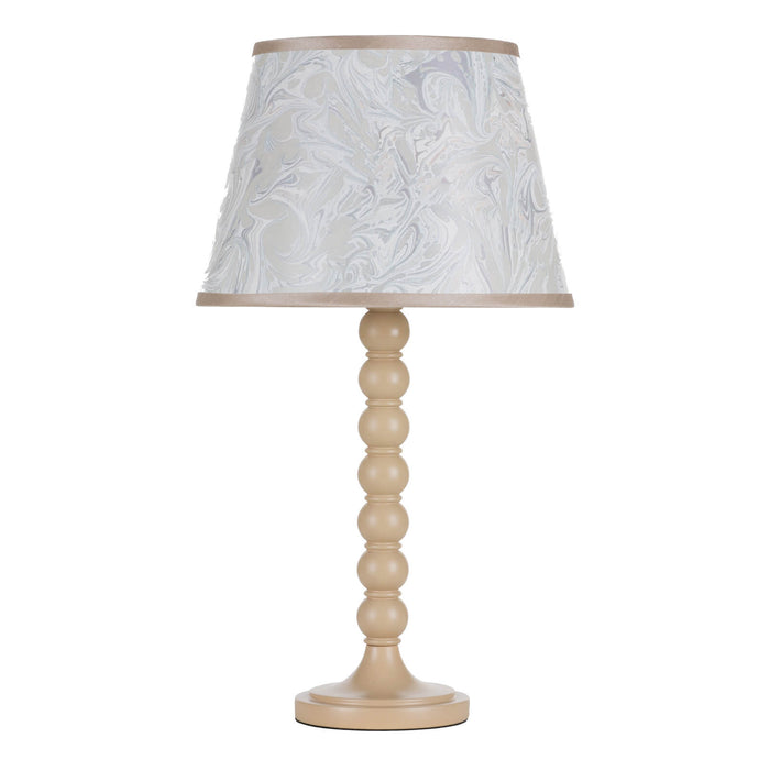 Spool Table Lamp Gloss Taupe Base Only