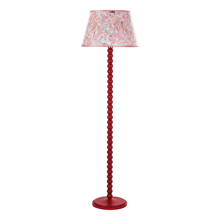 Spool Floor Lamp Gloss Red Base Only