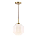 Summit Pendant Antique Brass and Smoked Glass