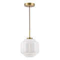 Summit Pendant Antique Brass and Smoked Glass