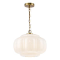 Summit 8 Light Pendant Antique Brass and Smoked Glass