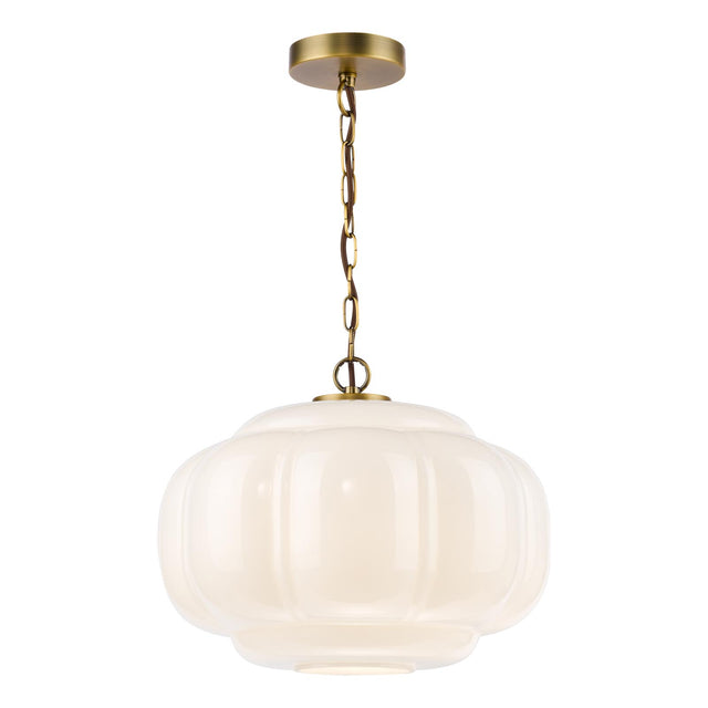 Summit 8 Light Pendant Antique Brass and Smoked Glass