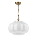 Summit 8 Light Pendant Antique Brass and Smoked Glass