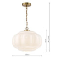 Summit 8 Light Pendant Antique Brass and Smoked Glass