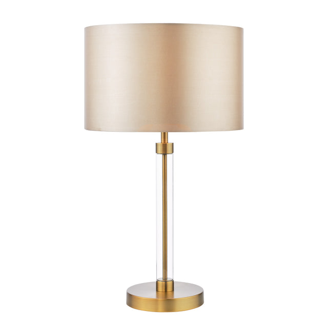 Sylvester Table Lamp Antique Brass and Glass Base Only