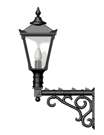 Victorian traditional cast iron wall light