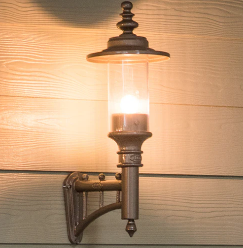 Georgian style wall light in cast iron and steel 0.58m