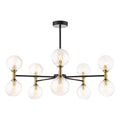 Takara 10Lt Semi Flush Black Brnz Complete With Twisted Ball Gls Amber