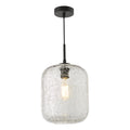 Tavia 1Lt Pendant Black & Clear
