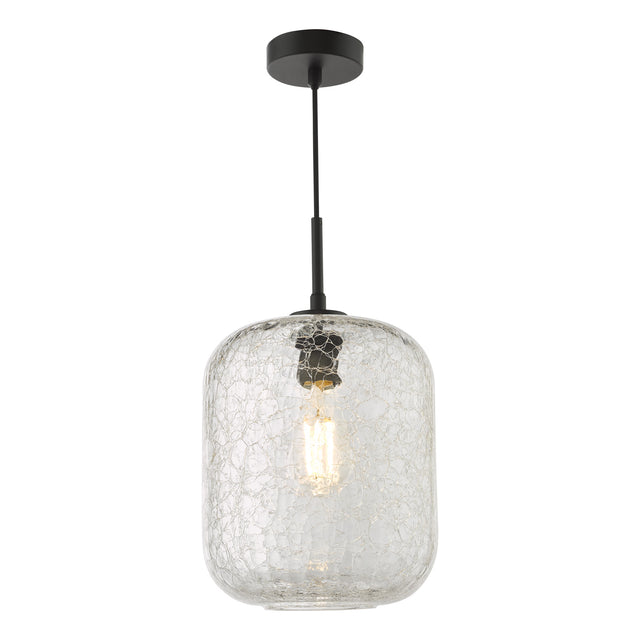 Tavia 1Lt Pendant Black & Clear