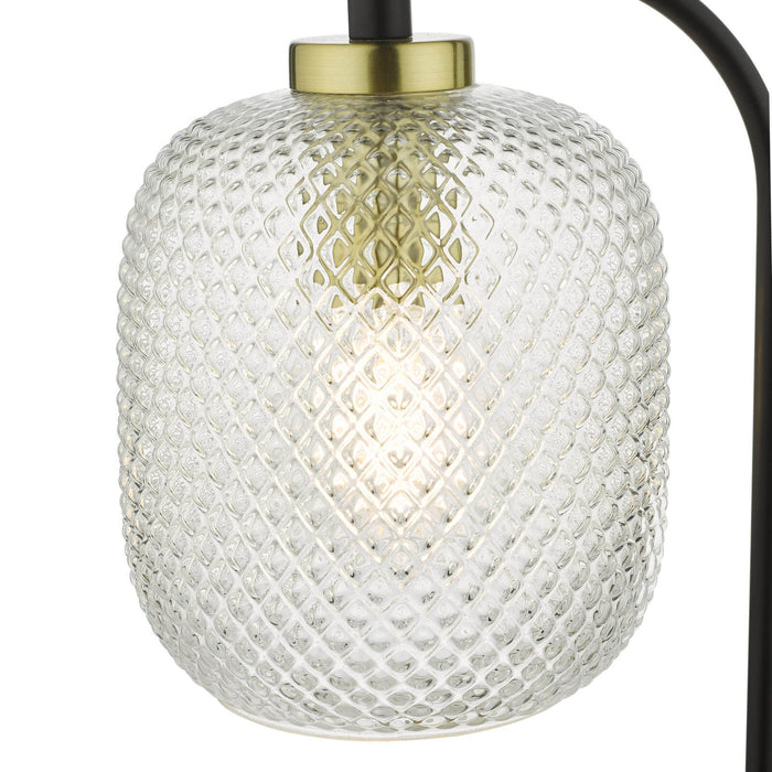 Tehya Table Lamp Matt Black Textured Glass