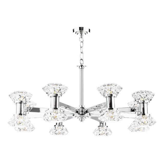 Tiana 16 Light Armed Pendant Polished Chrome