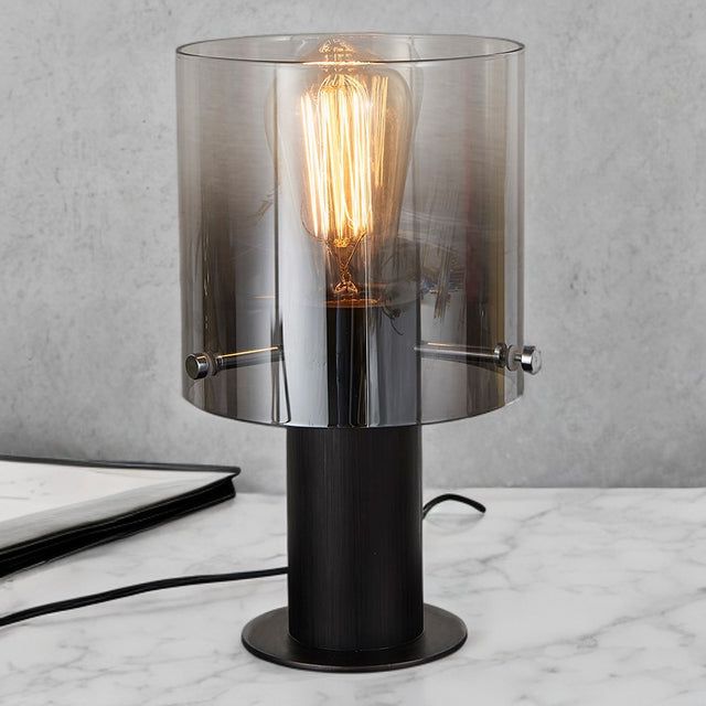 Fading Black Vintage Style Glass Table Lamp