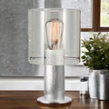 Clear Vintage Glass Table Lamp