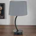 Tenaya Matt Black T/L C/W Grey Linen Shade