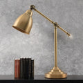 This Satin Brass Lamp Is Ideal For Reading, Studying, Or Adding Ambient Light To A Room. Its Combination Of Functionality And Elegance Makes It A Popular Choice For Both Residential And Commercial Spaces.