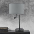 Black W/ Grey Shade Ashley Table Lamp