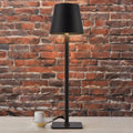 Rechargeable Black Finish 5W Led Table Lamp - Dimmable, Touch-Controlled Light For Bedroom & Dining Ambiance