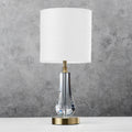 Decorative Crystal Table Lamp (Satin Brass)