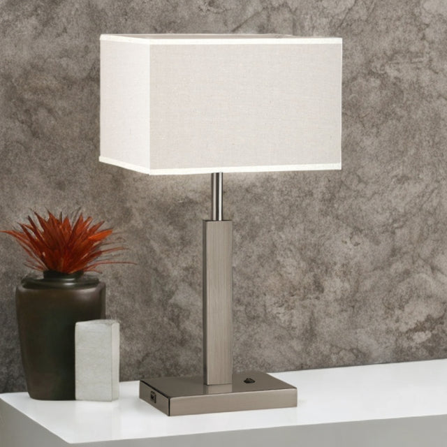 Antique Brass W/ Oatmeal Shade Ultra Lounge Table Lamp