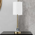 Set Of 2 Decorative Crystal Table Lamps (Satin Brass)