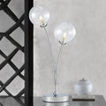 2L Blarney Chrome Finish W/Clear Glass Table Lamp