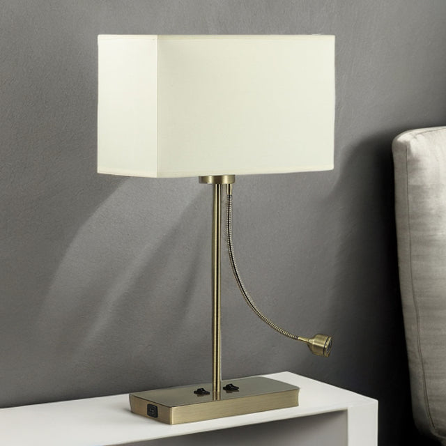 This Is A Modern Dual-Function Table Lamp Featuring A Sleek And Contemporary Design.