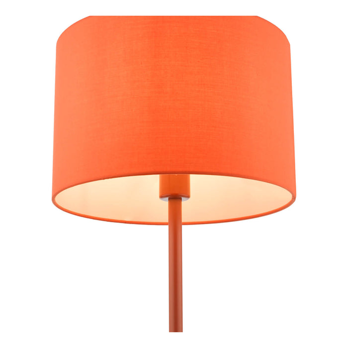 Toledo Table Lamp Satin Orange With Shade