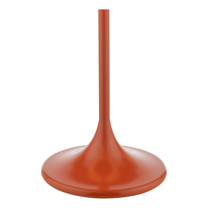 Toledo Table Lamp Satin Orange With Shade