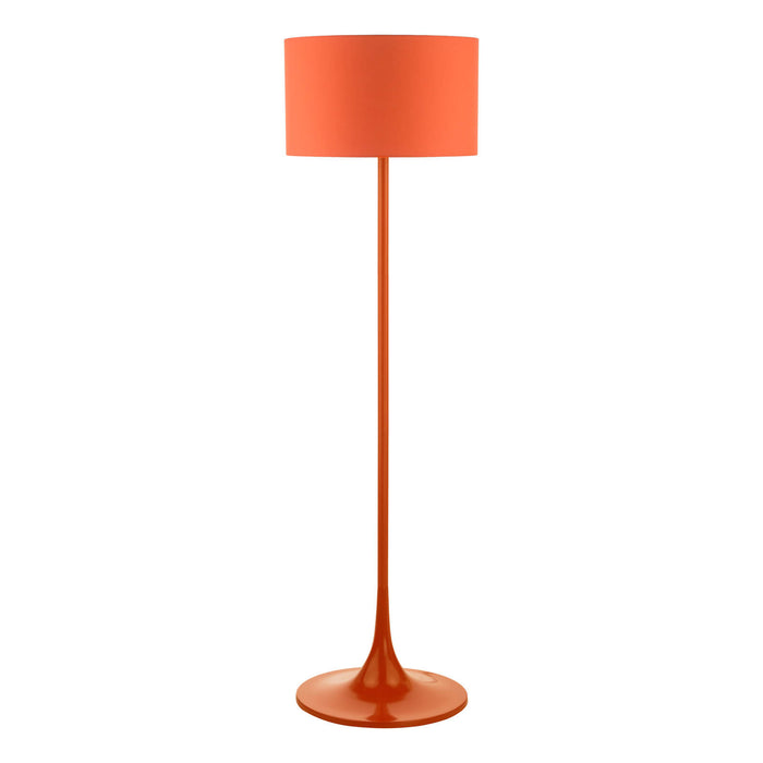 Toledo Floor Lamp Satin Orange With Shade