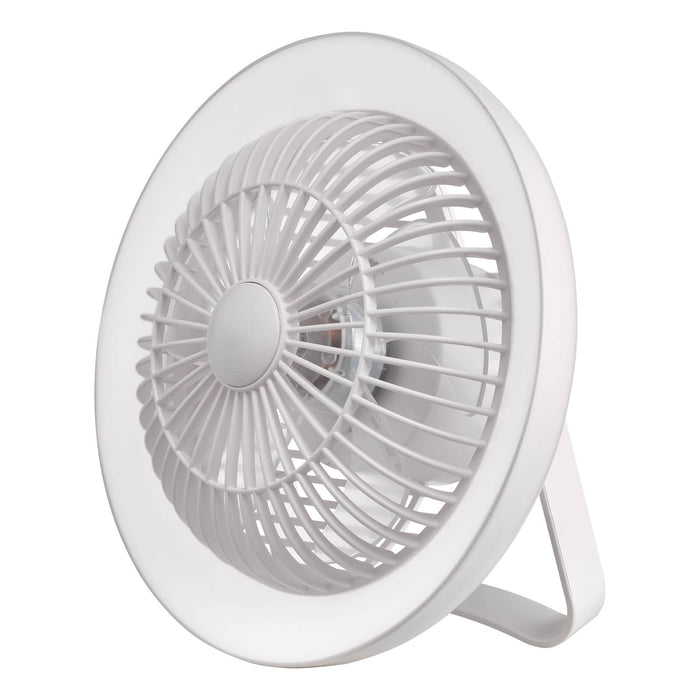 Turbo Desk Fan With Lamp White LED