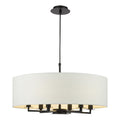 Tyler 6 Light Shadelier Chrome and White with Shade