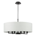 Tyler 6 Light Shadelier Chrome and White with Shade