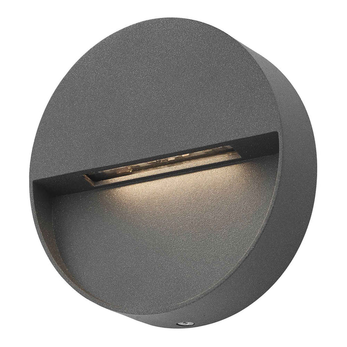 Ugo Outdoor Wall Light Round Eyelid Anthracite IP65 LED
