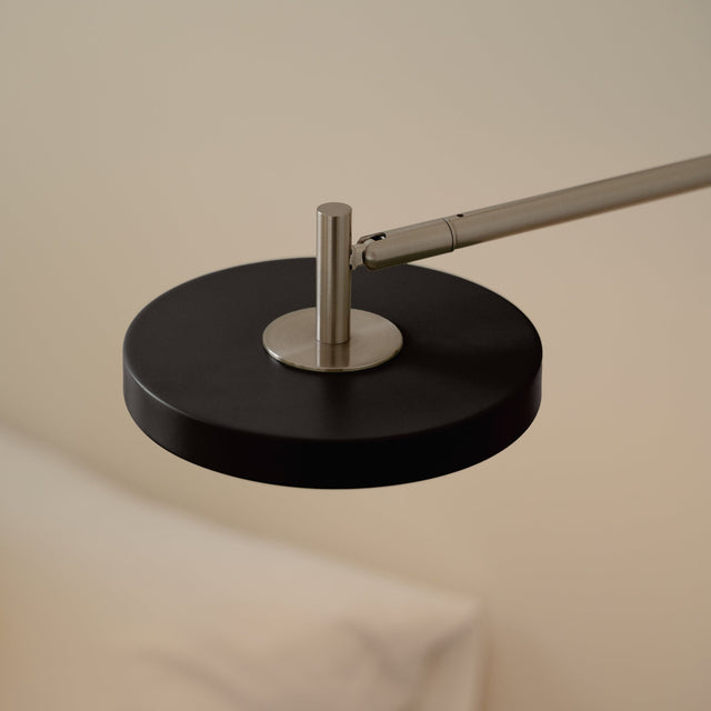 Asteria Long wall lamp, steel, black - lifestyle