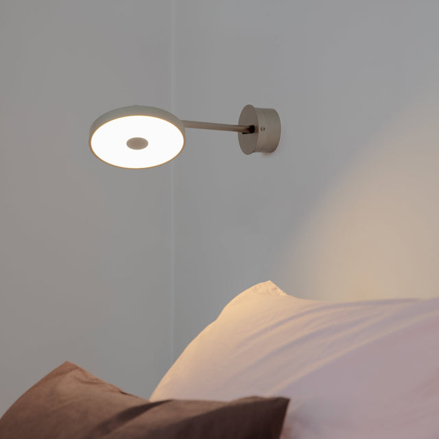 Asteria Long wall lamp, steel, nuance mist, hardwired - lifestyle