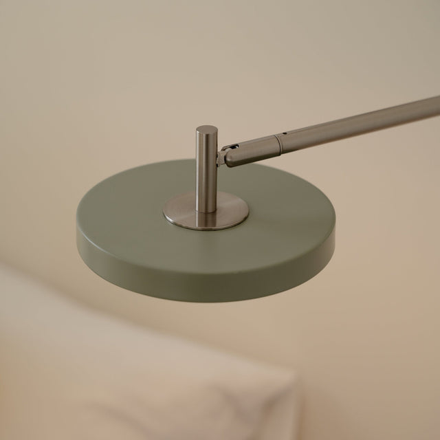 Asteria Long wall lamp, steel, nuance olive - lifestyle