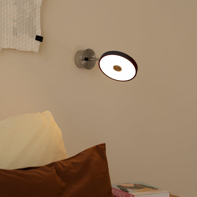 Asteria Short wall lamp, steel, black - lifestyle
