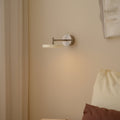 Asteria Short wall lamp, steel, pearl white - lifestyle
