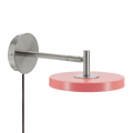 Asteria Short wall lamp, steel, nuance rose